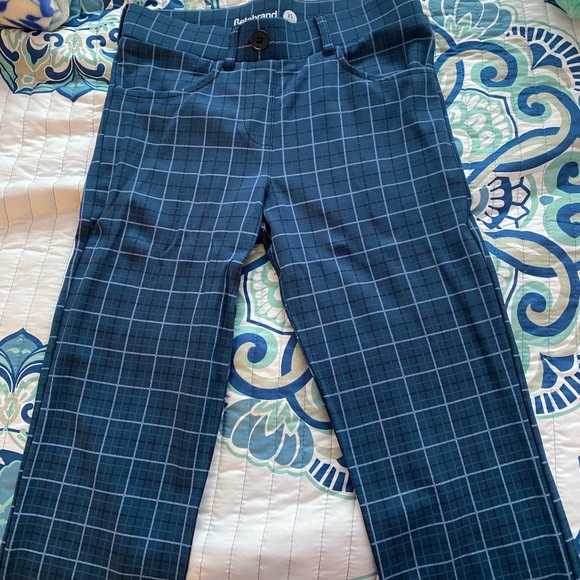 COPY - Betabrand 7 Pocket Dress Pant Yoga straight leg, Ocean Tartan.  Xs short… - Picture 1 of 2